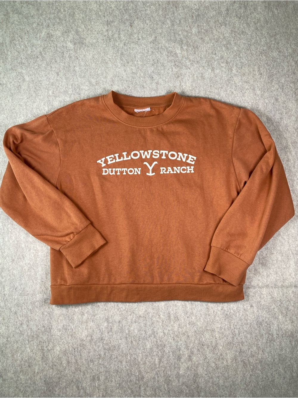 Yellowstone Dutton Ranch Rust Crewneck Sweatshirt